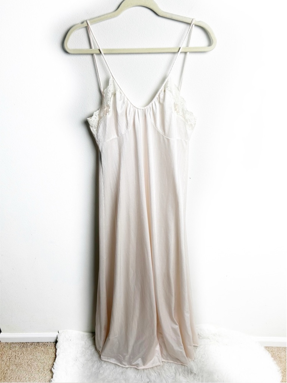 Vintage b by barad & co lingerie long slip dress union tag made in the USA S